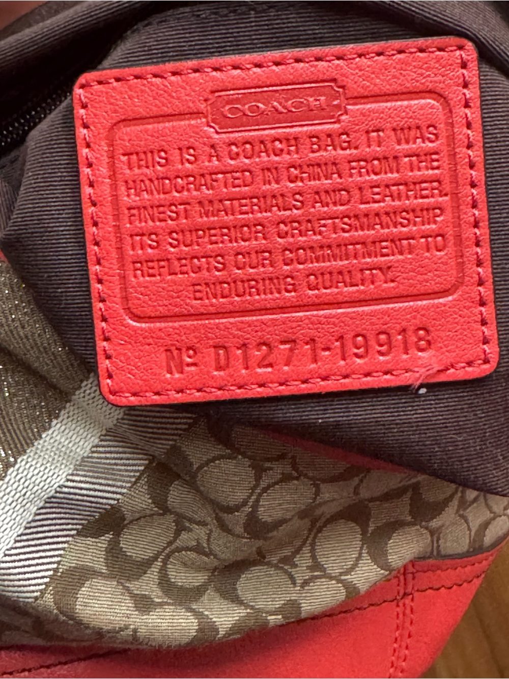 Coach Legacy Signature Stripe Duffle with Coral Trim and Tassels - Picture 8 of 12